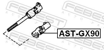 Vairo velenas FEBEST AST-GX90
