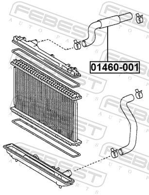 Aušinimo skysčio vamzdis FEBEST 01460-001
