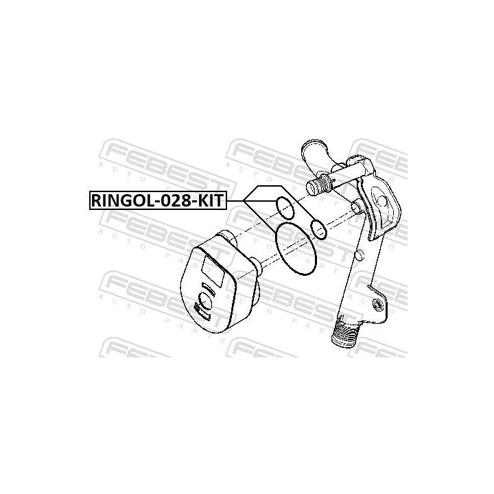 Tarpiklių rinkinys, alyvos aušintuvas FEBEST RINGOL-028-KIT