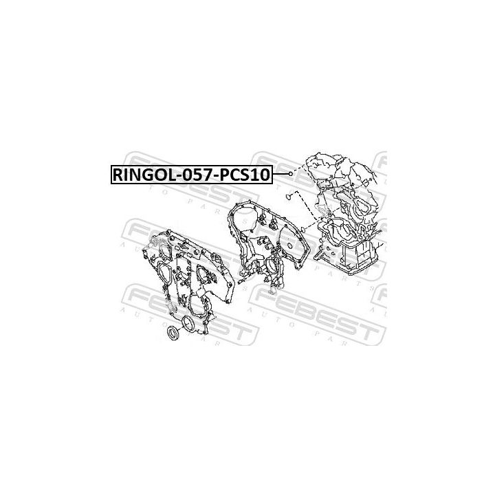 Tarpiklis, sinchronizatoriaus bloko dangtis FEBEST RINGOL-057-PCS10