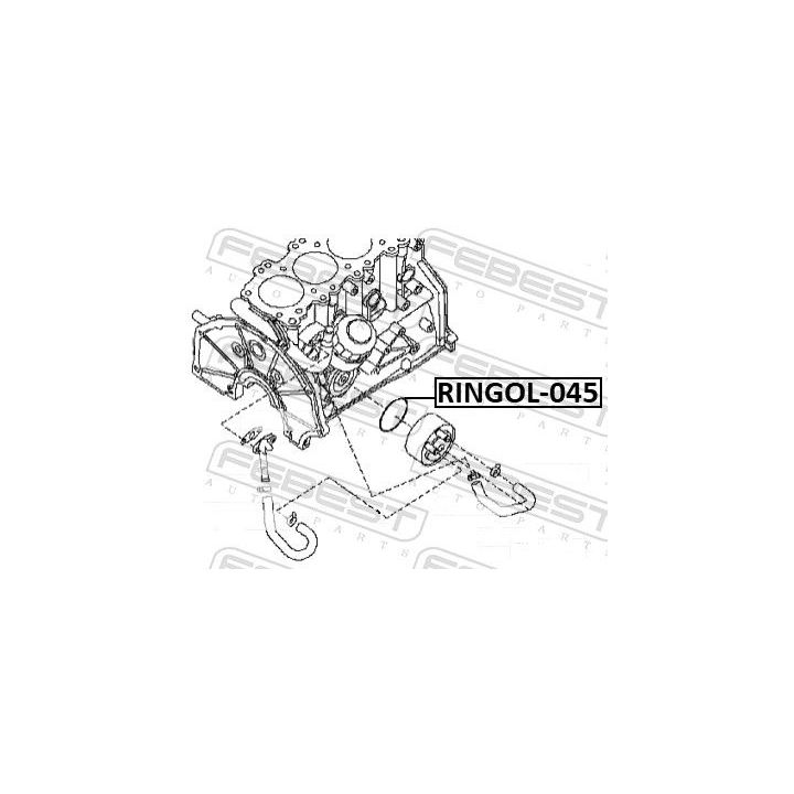 Tarpiklis, alyvos filtro korpusas FEBEST RINGOL-045