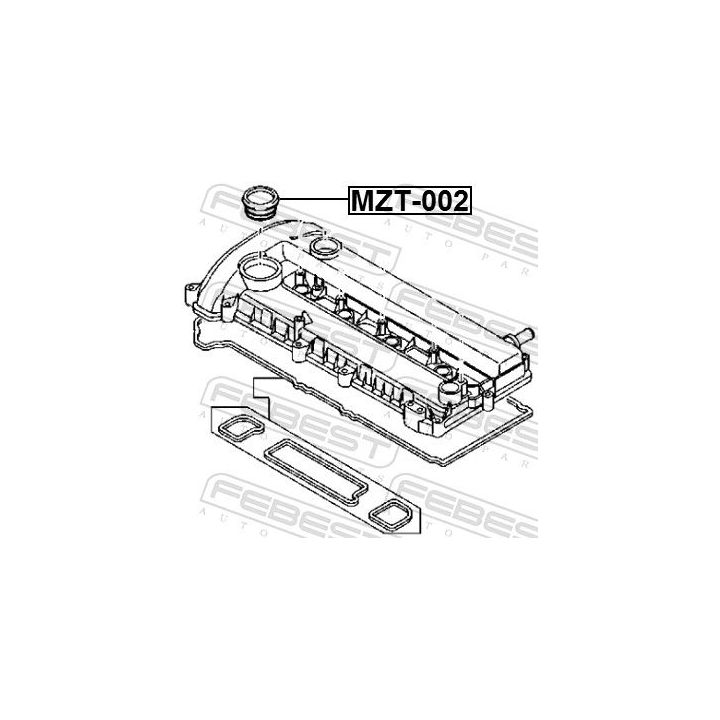 Tarpiklis, slyvos pildymo angos dangtelis FEBEST MZT-002