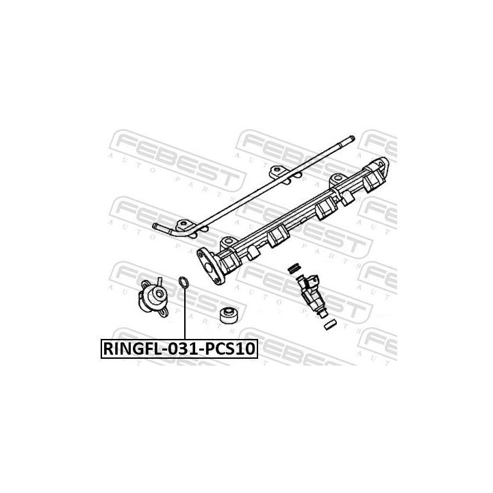Tarpiklis, degalų linija FEBEST RINGFL-031-PCS10