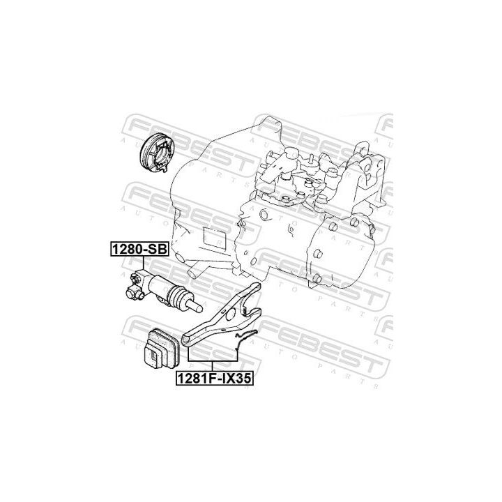 Darbinis cilindras, sankaba FEBEST 1280-SB