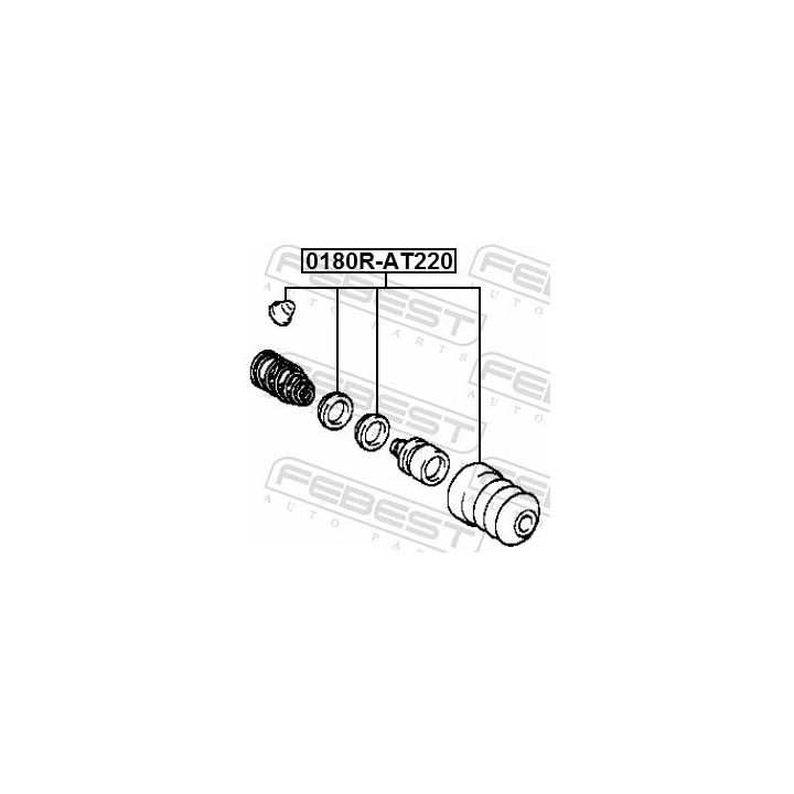 Remonto komplektas, sankabos darbinis cilindras FEBEST 0180R-AT220