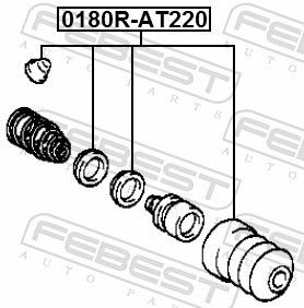 Remonto komplektas, sankabos darbinis cilindras FEBEST 0180R-AT220