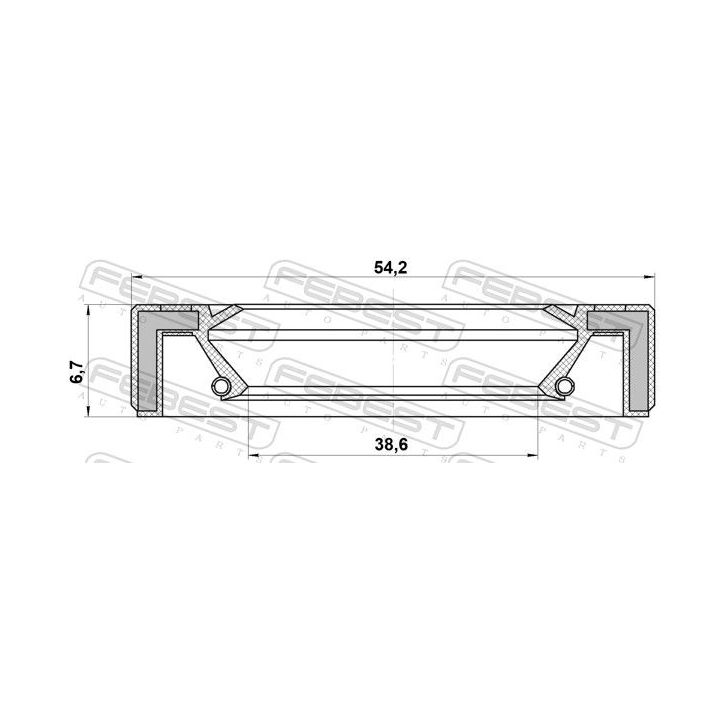 Veleno sandariklis, diferencialas FEBEST 95GAY-40540707L