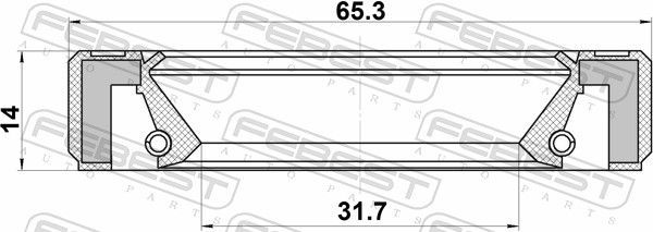 Veleno sandariklis, diferencialas FEBEST 95GBS-33650914R