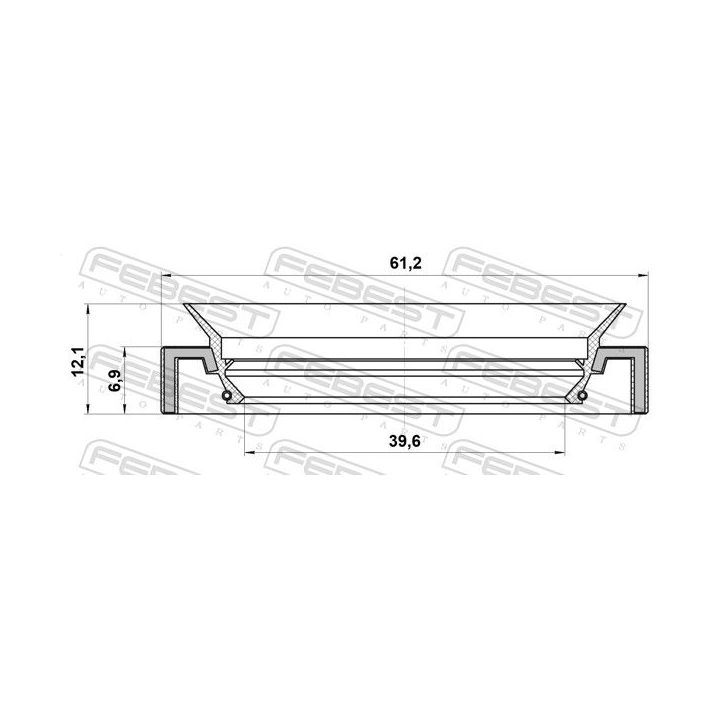 Veleno sandariklis, diferencialas FEBEST 95GDW-41610712C