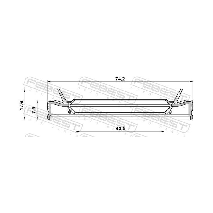 Veleno sandariklis, diferencialas FEBEST 95HFW-45740818L