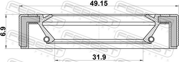 Veleno sandariklis, skirstomoji dėžė FEBEST 95GAY-34490707X