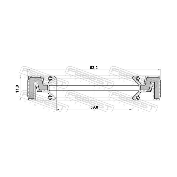 Veleno sandariklis, skirstomoji dėžė FEBEST 95QAS-41621212X