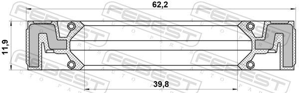 Veleno sandariklis, skirstomoji dėžė FEBEST 95QAS-41621212X