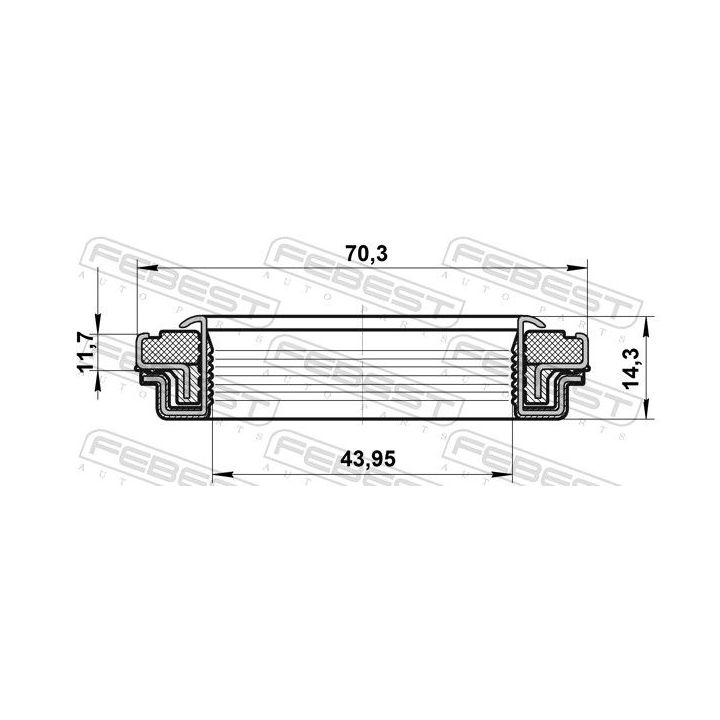 Veleno sandariklis, skirstomoji dėžė FEBEST 95RCW-44701214X