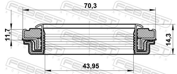 Veleno sandariklis, skirstomoji dėžė FEBEST 95RCW-44701214X
