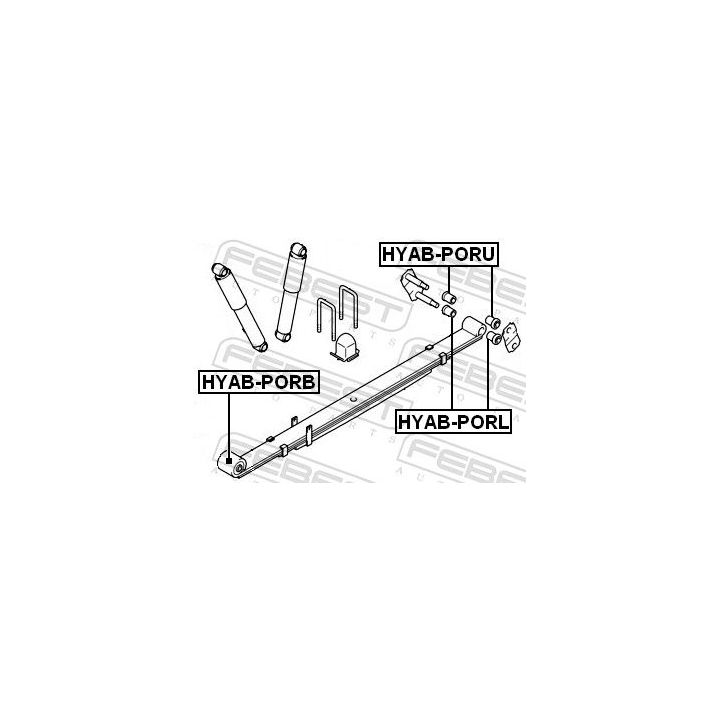 įvorė, lakštinė lingė FEBEST HYAB-PORB