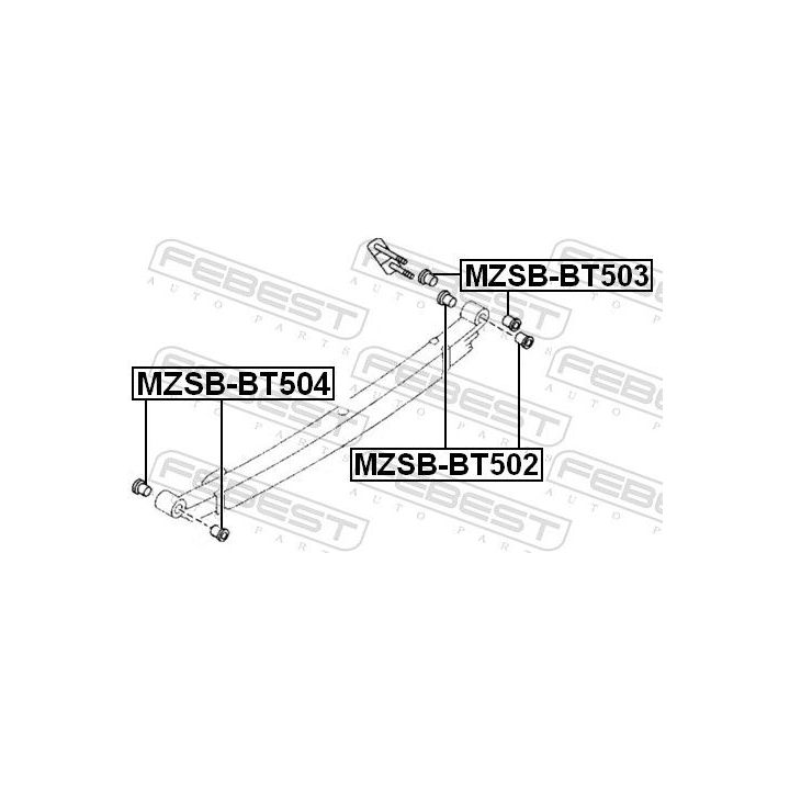 įvorė, lakštinė lingė FEBEST MZSB-BT502