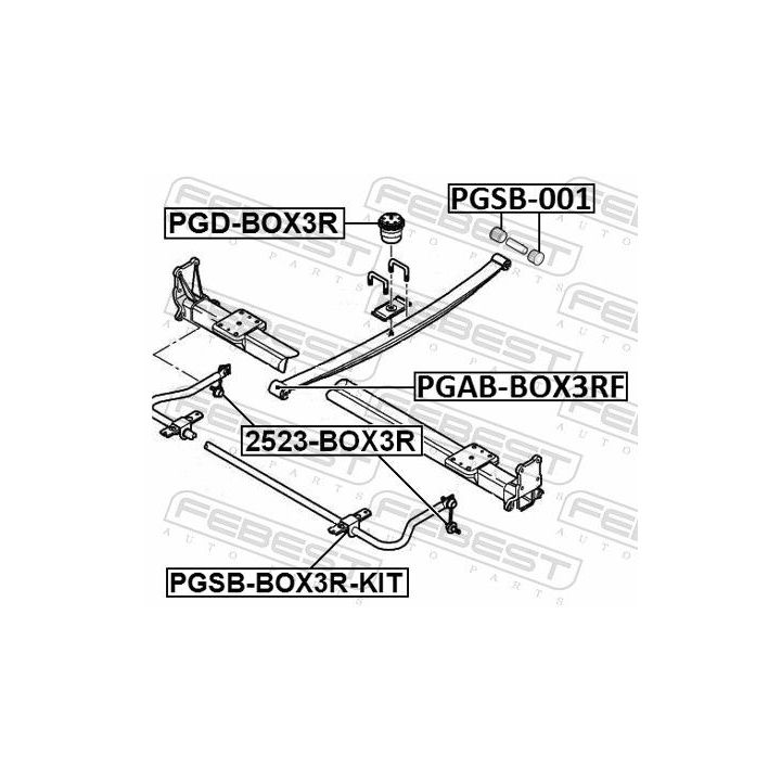 įvorė, lakštinė lingė FEBEST PGSB-001