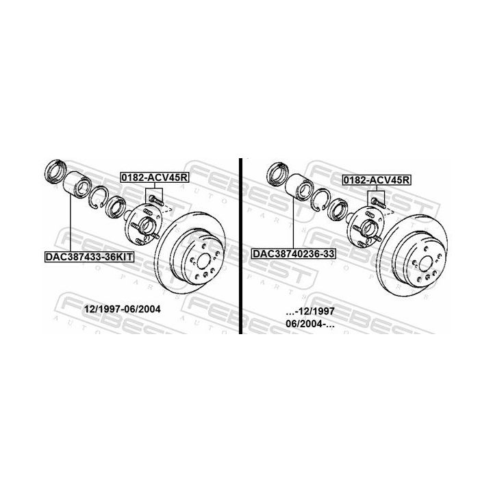 Rato stebulė FEBEST 0182-ACV45R