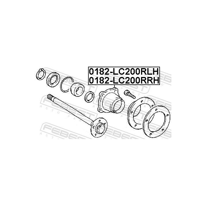 Rato stebulė FEBEST 0182-LC200RLH