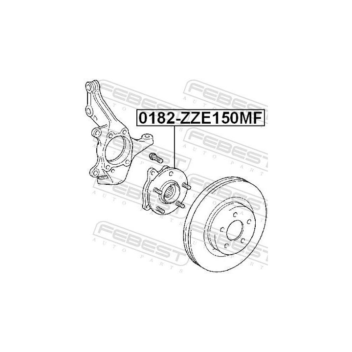 Rato stebulė FEBEST 0182-ZZE150MF