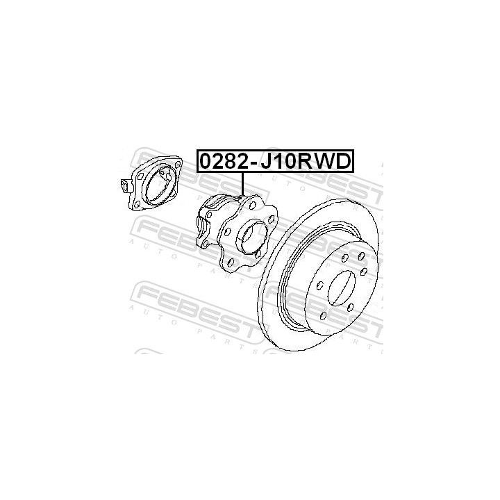 Rato stebulė FEBEST 0282-J10RWD