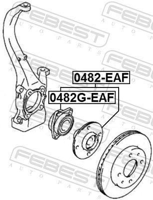 Rato stebulė FEBEST 0482G-EAF