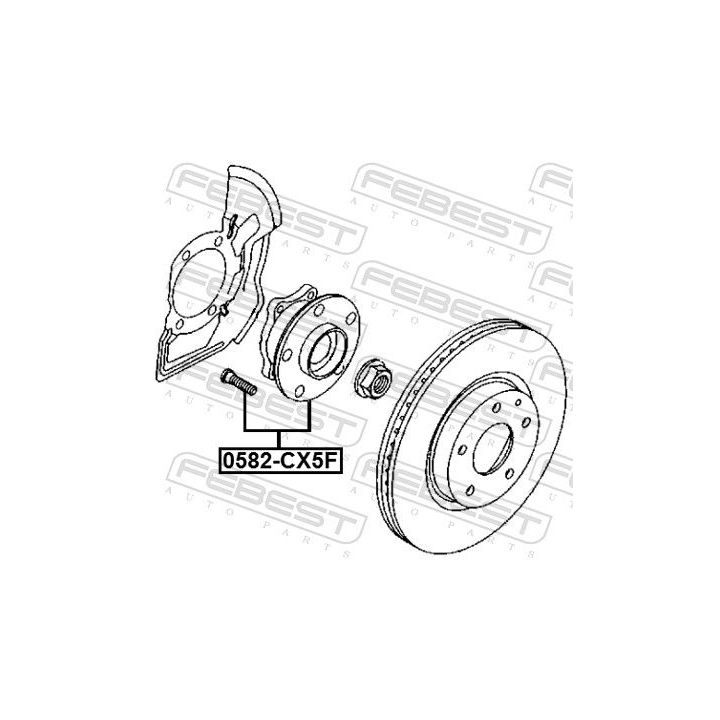 Rato stebulė FEBEST 0582-CX5F