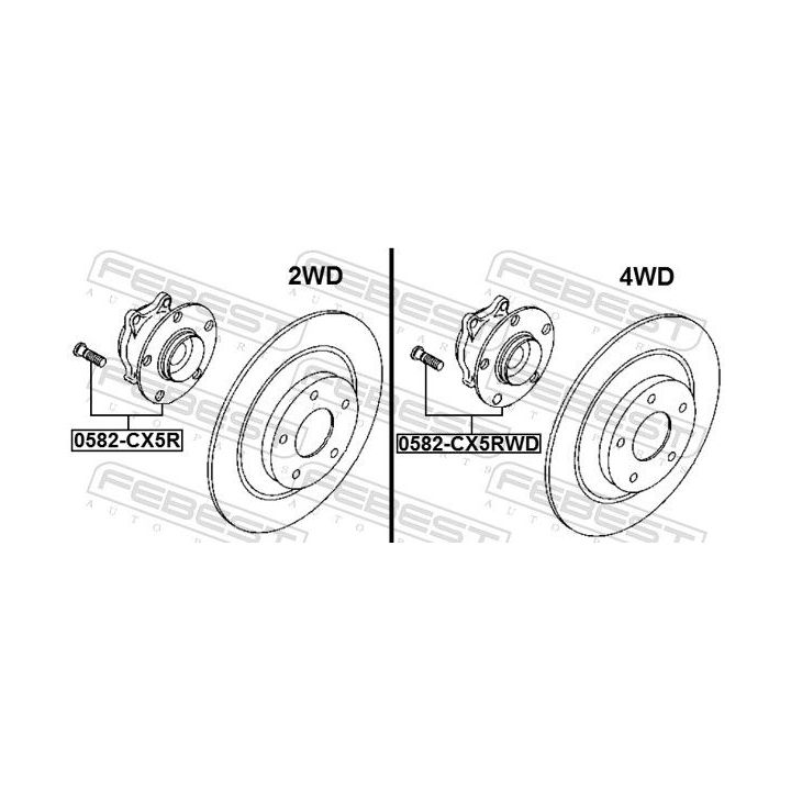 Rato stebulė FEBEST 0582-CX5R