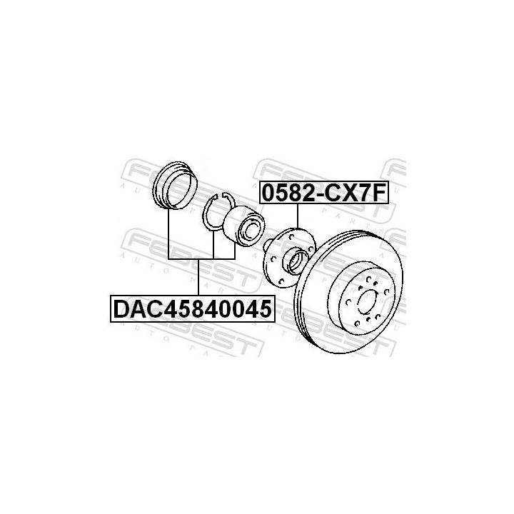 Rato stebulė FEBEST 0582-CX7F
