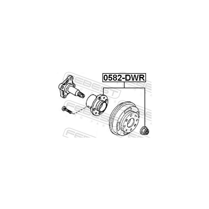 Rato stebulė FEBEST 0582-DWR