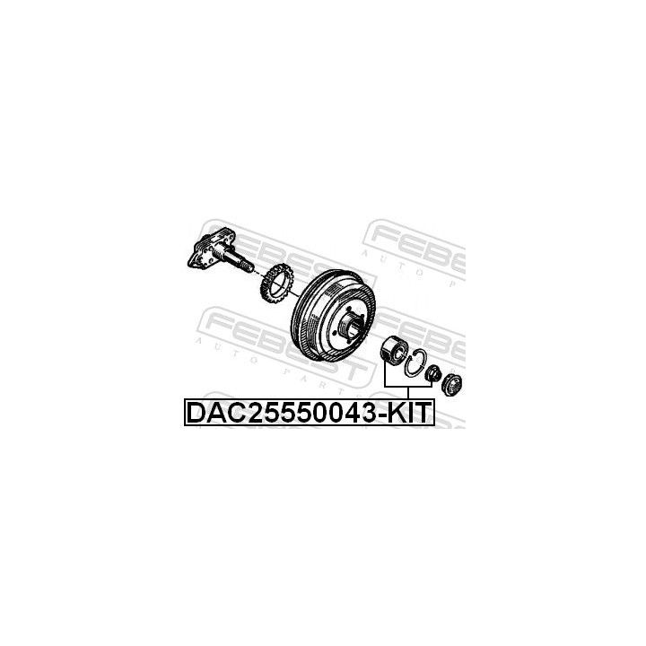 Rato guolio komplektas FEBEST DAC25550043-KIT