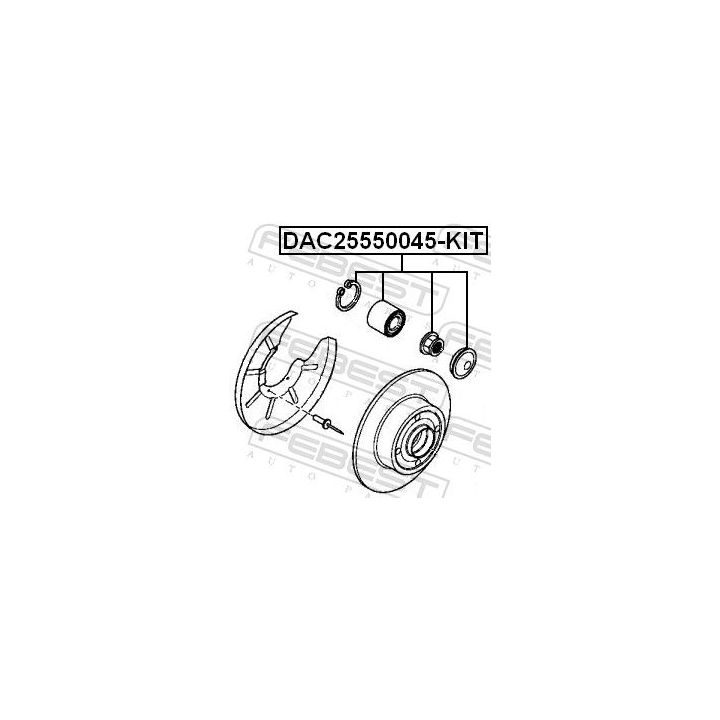 Rato guolio komplektas FEBEST DAC25550045-KIT