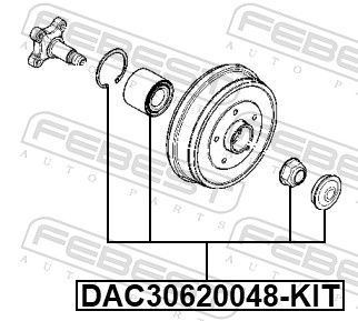 Rato guolio komplektas FEBEST DAC30620048-KIT