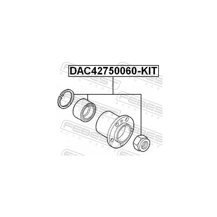 Rato guolio komplektas FEBEST DAC42750060-KIT