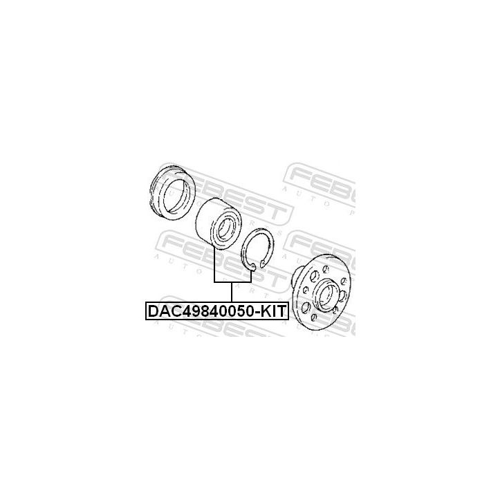 Rato guolio komplektas FEBEST DAC49840050-KIT