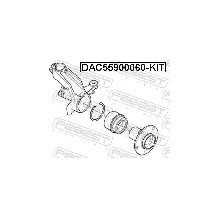 Rato guolio komplektas FEBEST DAC55900060-KIT