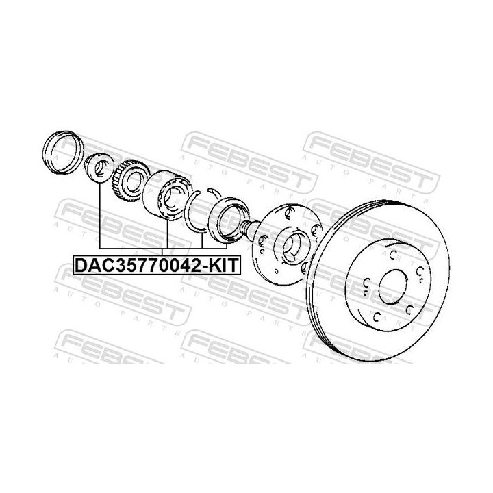 Rato guolis FEBEST DAC35770042-KIT