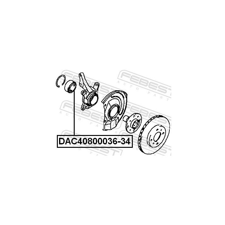 Rato guolis FEBEST DAC40800036-34