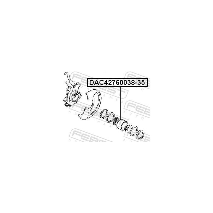 Rato guolis FEBEST DAC42760038-35