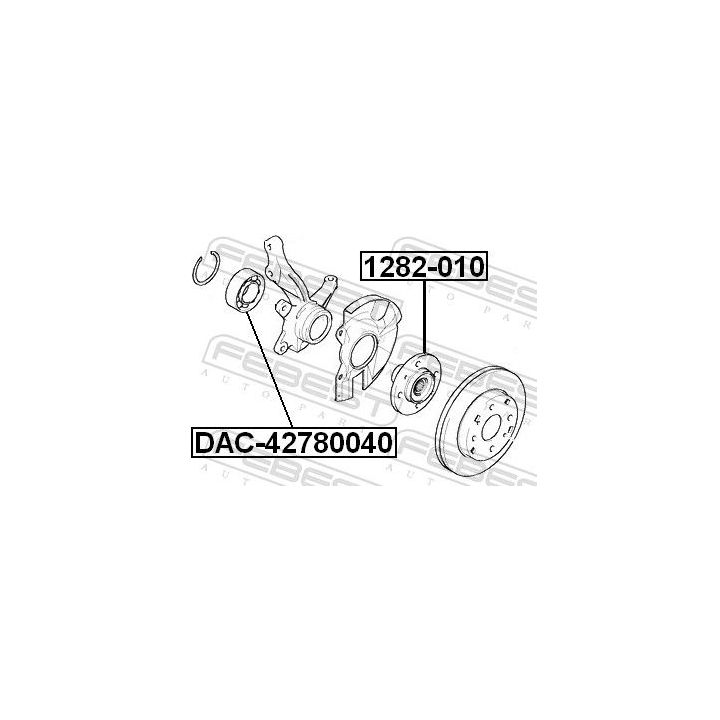 Rato guolis FEBEST DAC42780040