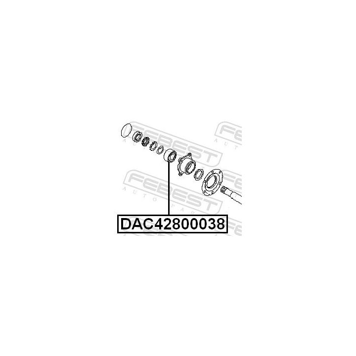 Rato guolis FEBEST DAC42800038