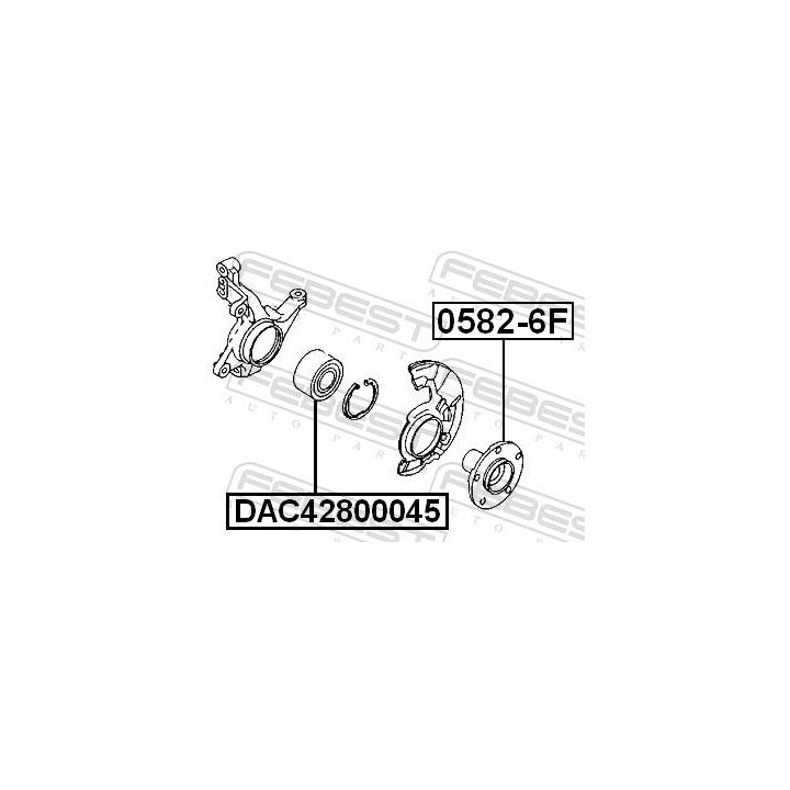 Rato guolis FEBEST DAC42800045