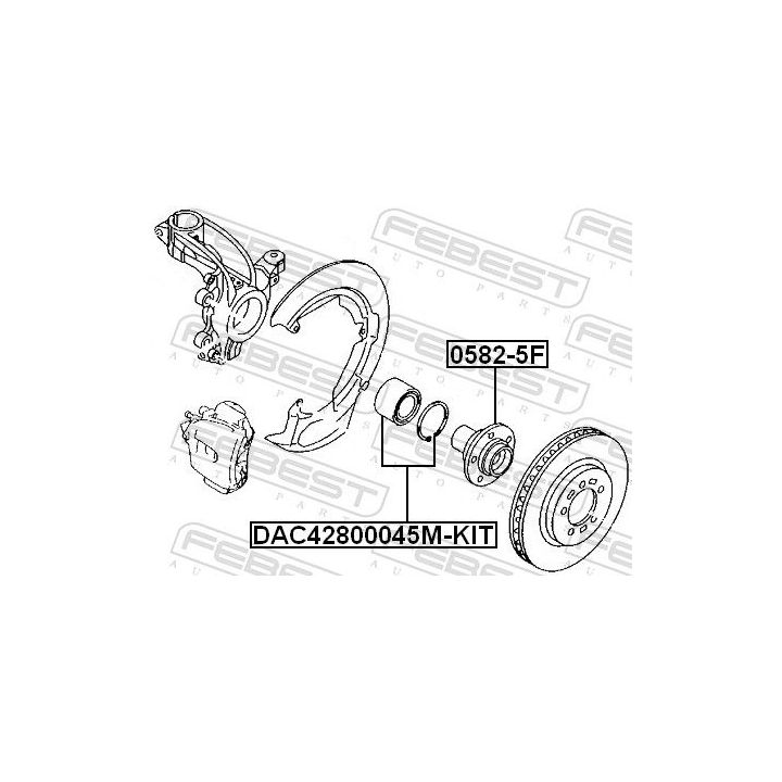 Rato guolis FEBEST DAC42800045M-KIT