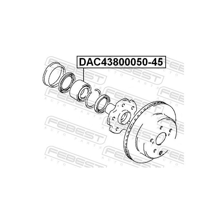 Rato guolis FEBEST DAC43800050-45