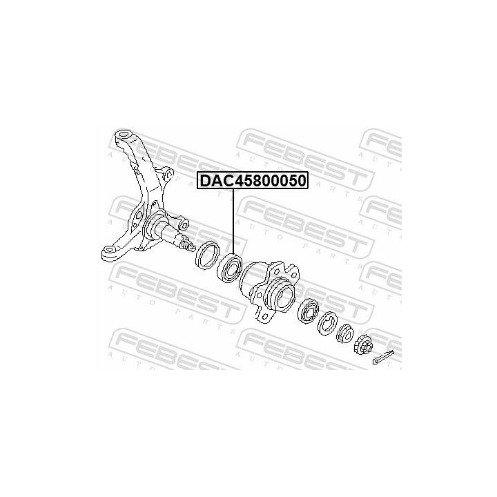 Rato guolis FEBEST DAC45800050