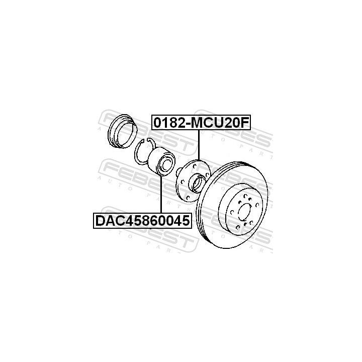 Rato guolis FEBEST DAC45860045