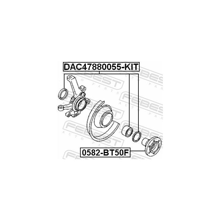 Rato guolis FEBEST DAC47880055-KIT