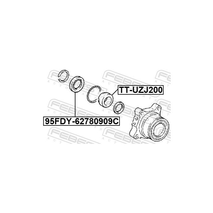 Rato guolis FEBEST TT-UZJ200