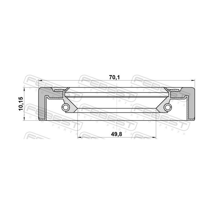 Veleno sandariklis, rato stebulė FEBEST 95GCY-51701010X